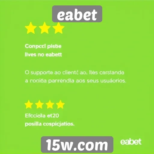 suporte ao cliente do eabet é avaliado positivamente